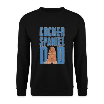 Dogs Daddy Father's Day Gift Cocker Spaniel - Unisex Sweatshirt - black - Front - Alina (178cm) & Michal (187cm)
