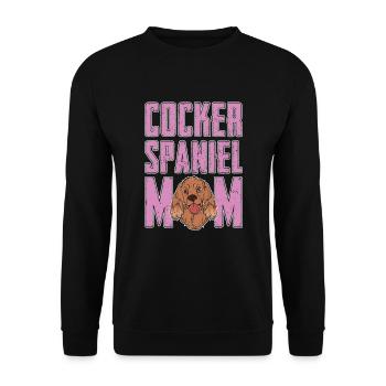 Cocker Spaniel Mama Muttertag Geschenk Hunde - Unisex Pullover - Schwarz - Vorne - Alina (178cm) & Michal (187cm)