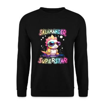 Axolotl Kawaii Amphibiens Animal Mignon Cadeau - Sweat-shirt Unisexe - noir - Devant - Alina (178cm) & Michal (187cm)