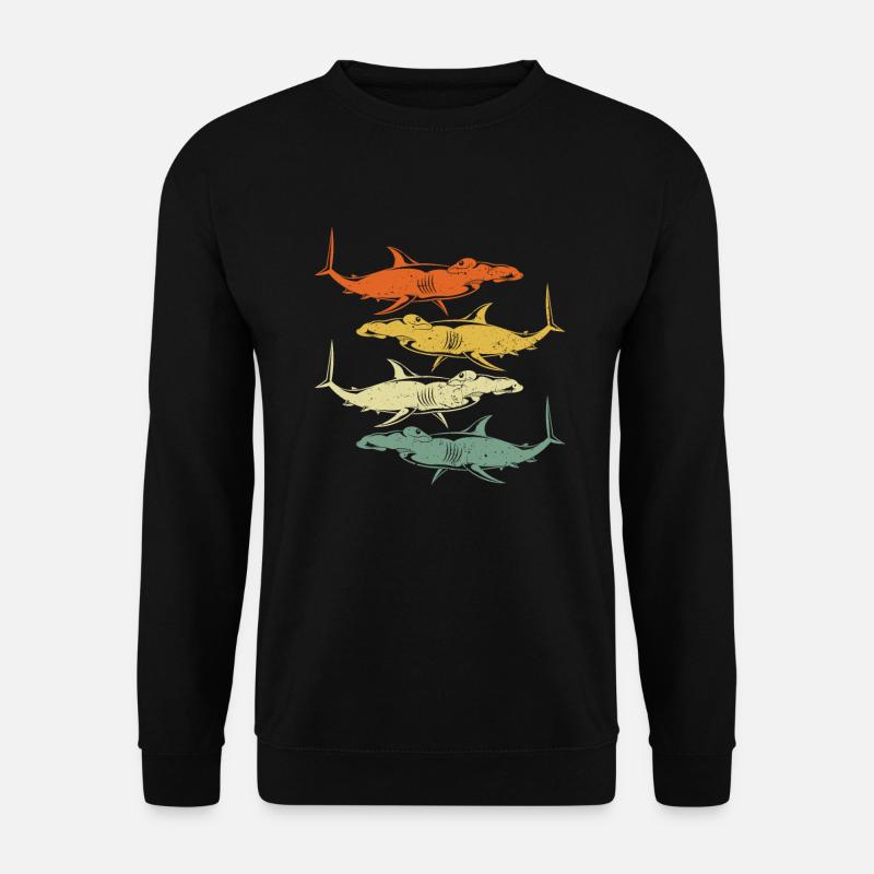 Retro hammerhead shark - Unisex Sweatshirt - black