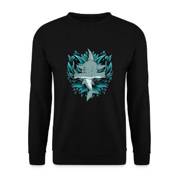 Sea Life Ocean Animal Shark Cadeau Requin-marteau - Sweat-shirt Unisexe - noir - Devant - Alina (178cm) & Michal (187cm)