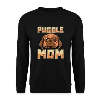 Puggle Mom Dogs Mother's Day Gift Puggle - Unisex Sweatshirt - black - Front - Alina (178cm) & Michal (187cm)