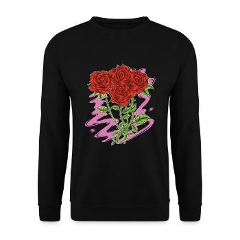Jardin botanique Fleurs Fleurs Cadeau Roses - Sweat-shirt Unisexe - noir - Devant - Alina (178cm) & Michal (187cm)