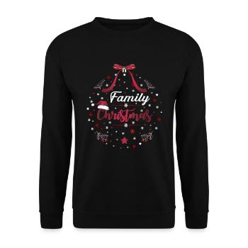 Bal de sapin de Noël Noël en - Sweat-shirt Unisexe - noir - Devant - Alina (178cm) & Michal (187cm)