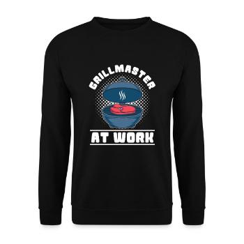 Grillmeister Grillparty Geschenk Lustiges Grillen - Unisex Pullover - Schwarz - Vorne - Alina (178cm) & Michal (187cm)