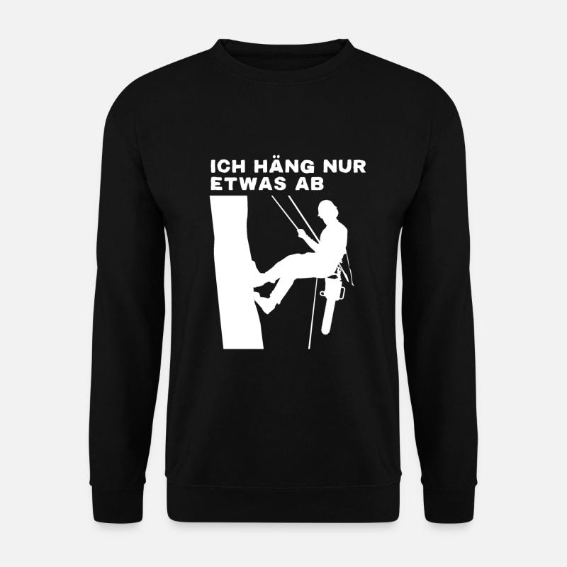 Lustiges Arborist Geschenk Baumpfleger Kettensäge - Unisex Pullover - Schwarz