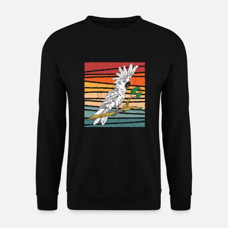 Cacatoès rétro - Sweat-shirt Unisexe - noir
