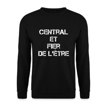 Central Et Fier De L'ëtre Cadeau - Sweat-shirt Unisexe - noir - Devant - Alina (178cm) & Michal (187cm)
