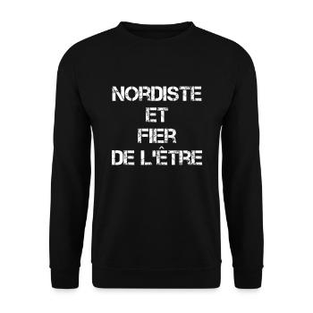 Nordiste Et Fier De L'ëtre Cadeau - Sweat-shirt Unisexe - noir - Devant - Alina (178cm) & Michal (187cm)