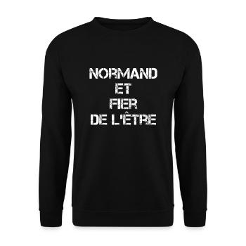 Normand Et Fier De L'ëtre Cadeau - Sweat-shirt Unisexe - noir - Devant - Alina (178cm) & Michal (187cm)