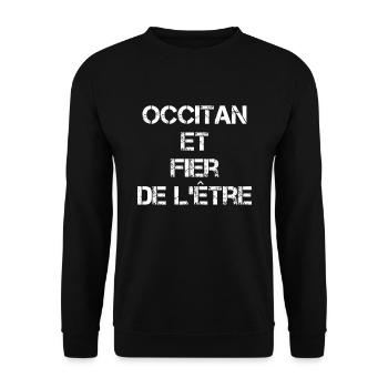 Occitan Et Fier De L'ëtre Cadeau - Sweat-shirt Unisexe - noir - Devant - Alina (178cm) & Michal (187cm)