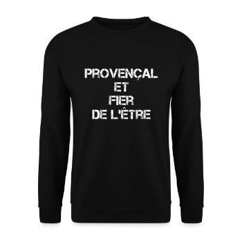 Provençal Et Fier De L'ëtre Cadeau - Sweat-shirt Unisexe - noir - Devant - Alina (178cm) & Michal (187cm)