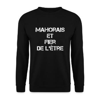 Mahorais Et Fier De L'ëtre Cadeau - Sweat-shirt Unisexe - noir - Devant - Alina (178cm) & Michal (187cm)