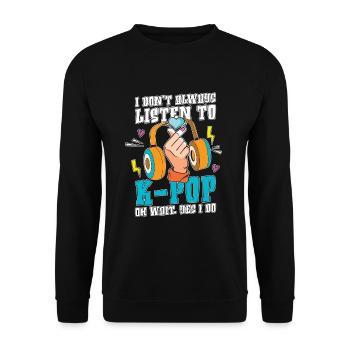 Oh Wait, Korea Music Gift Funny K Pop - Unisex Sweatshirt - black - Front - Alina (178cm) & Michal (187cm)