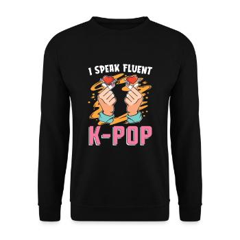 Corée Pop musique musicien cadeau drôle K Pop - Sweat-shirt Unisexe - noir - Devant - Alina (178cm) & Michal (187cm)