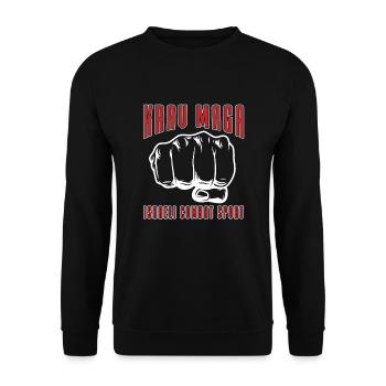 Israeli Martial Arts Israeli Gift Krav Maga - Unisex Sweatshirt - black - Front - Alina (178cm) & Michal (187cm)