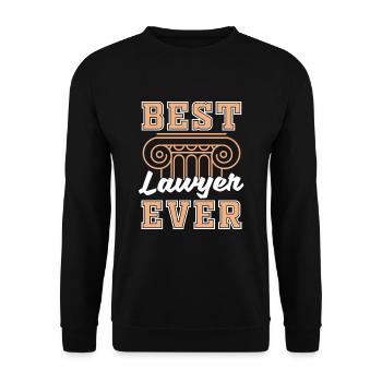 Law Firm Law Gift Best Lawyer - Unisex Sweatshirt - black - Front - Alina (178cm) & Michal (187cm)