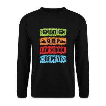 Law School Law Firm Gift Lawyer - Unisex Sweatshirt - black - Front - Alina (178cm) & Michal (187cm)