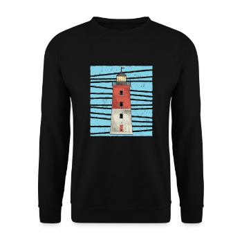 Ocean Lighthouse Lover Gift Lighthouse - Unisex Sweatshirt - black - Front - Alina (178cm) & Michal (187cm)