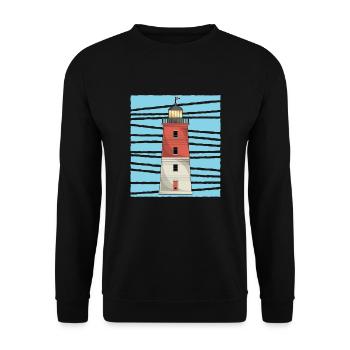 Phare de mer amant cadeau phare - Sweat-shirt Unisexe - noir - Devant - Alina (178cm) & Michal (187cm)