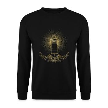 Phare amoureux de la mer cadeau phare - Sweat-shirt Unisexe - noir - Devant - Alina (178cm) & Michal (187cm)