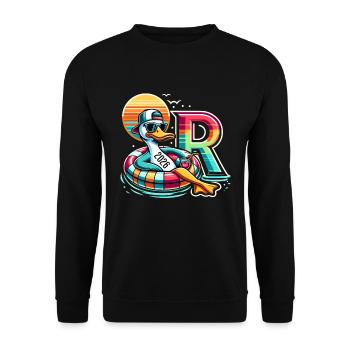 Rentner Geschenk Rente 2026 Ruhestand - Unisex Pullover - Schwarz - Vorne - Alina (178cm) & Michal (187cm)