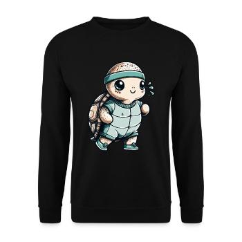 Jogging Runner Cadeau Marathon Semi-Marathon - Sweat-shirt Unisexe - noir - Devant - Alina (178cm) & Michal (187cm)