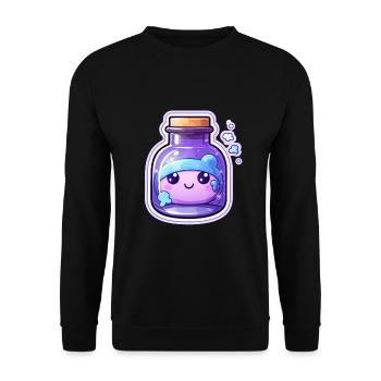 Cute Kawaii Potion - Unisex Sweatshirt - black - Front - Alina (178cm) & Michal (187cm)