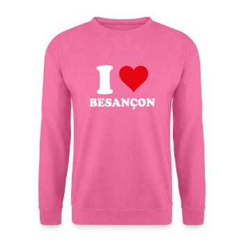 Ich liebe den Geschenktourismus in Besançon - Unisex Pullover - Pink - Vorne