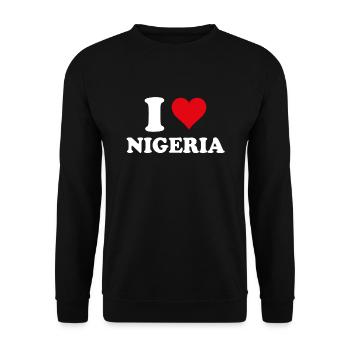 I Love Nigeria Heart Nigerian Gift Nigerian - Unisex Sweatshirt - black - Front - Alina (178cm) & Michal (187cm)