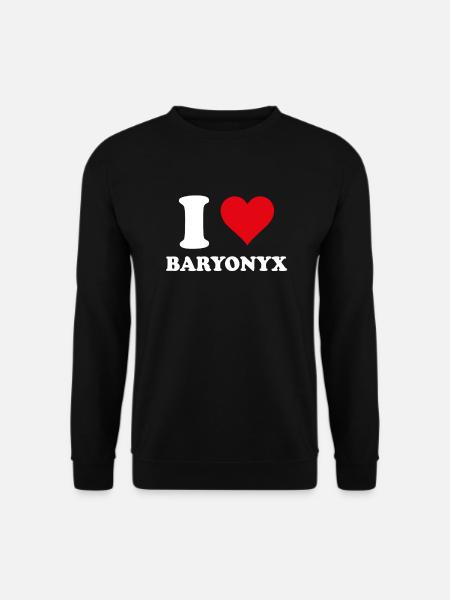 I like Baryonyx Paleontology Dinosaur - Unisex Sweatshirt - black