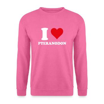 J'aime Pteranodon Paléontologie Dinosaure - Sweat-shirt Unisexe - rose - Devant