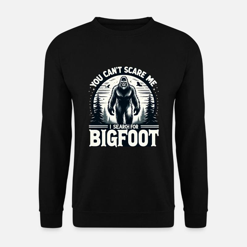 Lustiger Bigfoot-Sucher kann mich nicht erschrecken Sasquatch - Unisex Pullover - Schwarz