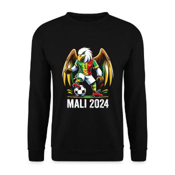 Mali 2024 Malian Eagle Football Supporter Jersey - Unisex Sweatshirt - black - Front - Alina (178cm) & Michal (187cm)