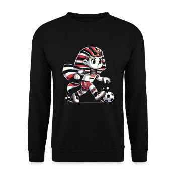 Égypte Maillot Pharaon Égyptien Supporter Football - Sweat-shirt Unisexe - noir - Devant - Alina (178cm) & Michal (187cm)