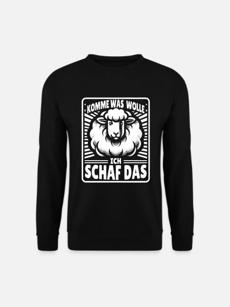 Schaf Motivation Prüfung Glück Spruch Geschenk - Unisex Pullover - Schwarz