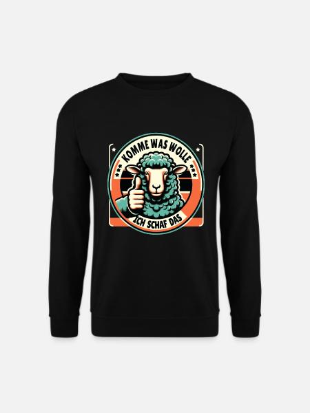 Schaf Motivation Prüfung Glück Spruch Geschenk - Unisex Pullover - Schwarz