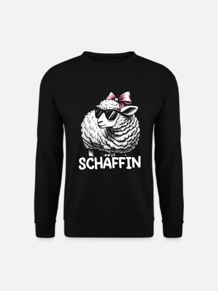 Chef Chefin Schaf Geschenk Schäfin Spruch - Unisex Pullover - Schwarz