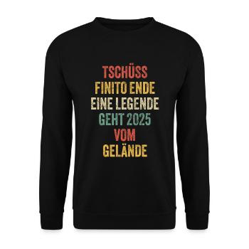 Pension de retraité 2025 Dictons Cadeau de retraite - Sweat-shirt Unisexe - noir - Devant - Alina (178cm) & Michal (187cm)