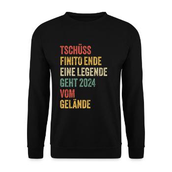 Pension de retraité 2024 Dictons Cadeau de retraite - Sweat-shirt Unisexe - noir - Devant - Alina (178cm) & Michal (187cm)