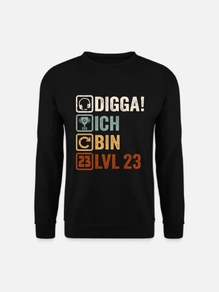 23e cadeau d’anniversaire 23e Gamer Gamer disant - Sweat-shirt Unisexe - noir
