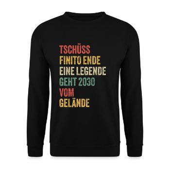 Pension de retraité 2030 dictons cadeau de retraite - Sweat-shirt Unisexe - noir - Devant - Alina (178cm) & Michal (187cm)
