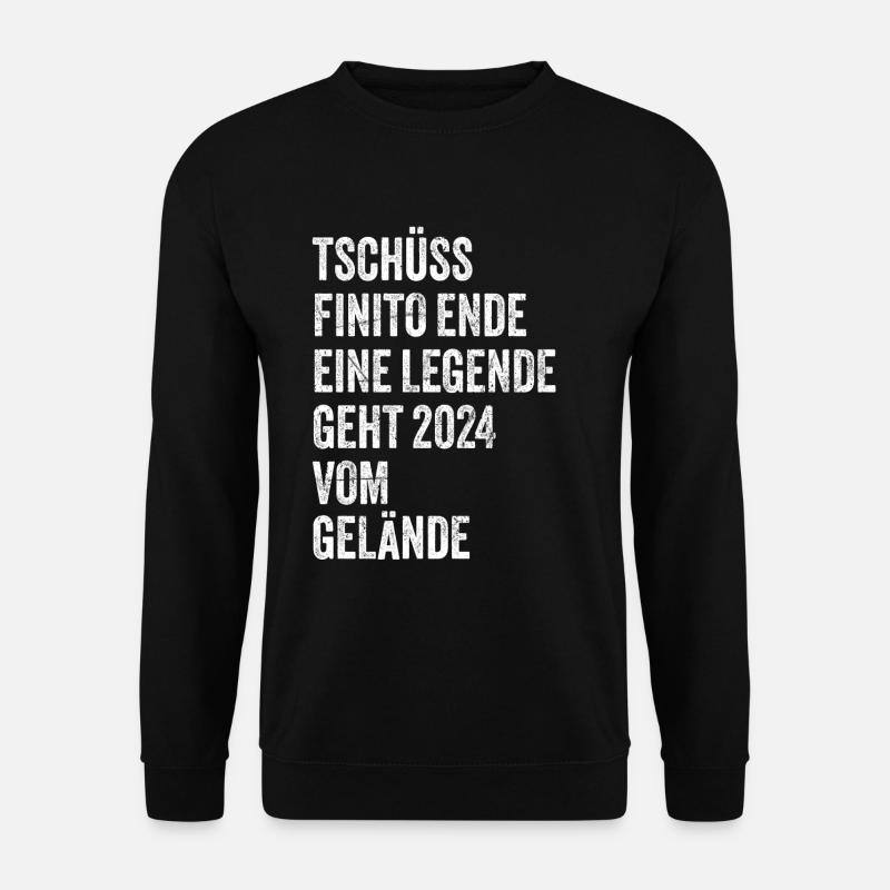 Rentner Rente 2024 Sprüche Ruhestand Geschenk - Unisex Pullover - Schwarz