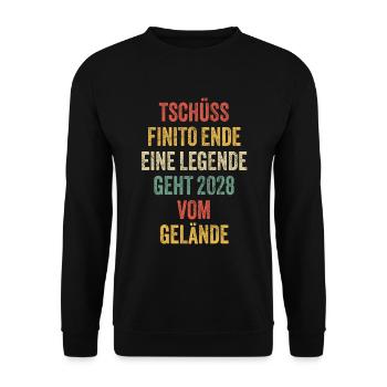 Pension de retraite 2028 dictons cadeau de retraite - Sweat-shirt Unisexe - noir - Devant - Alina (178cm) & Michal (187cm)