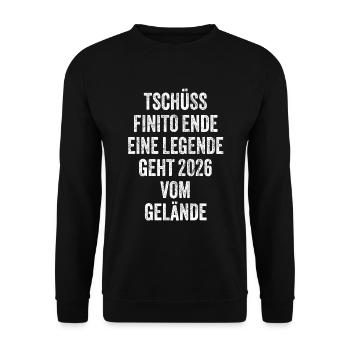 Pension de retraite 2026 Dictons Cadeau de retraite - Sweat-shirt Unisexe - noir - Devant - Alina (178cm) & Michal (187cm)