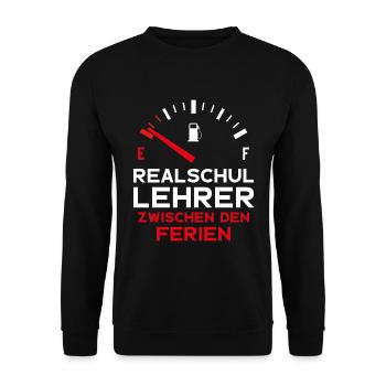 REALSCHULLEHRER FERIEN REALSCHULE LEHRER - Unisex Pullover - Schwarz - Vorne - Alina (178cm) & Michal (187cm)