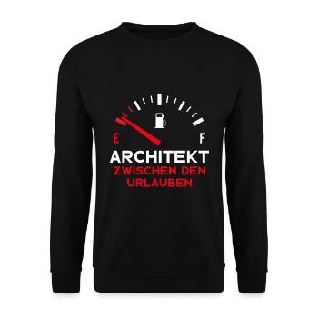 ARCHITEKT ZWISCHEN DEN URLAUBEN ARCHITEKT - Unisex Pullover - Schwarz - Vorne - Alina (178cm) & Michal (187cm)