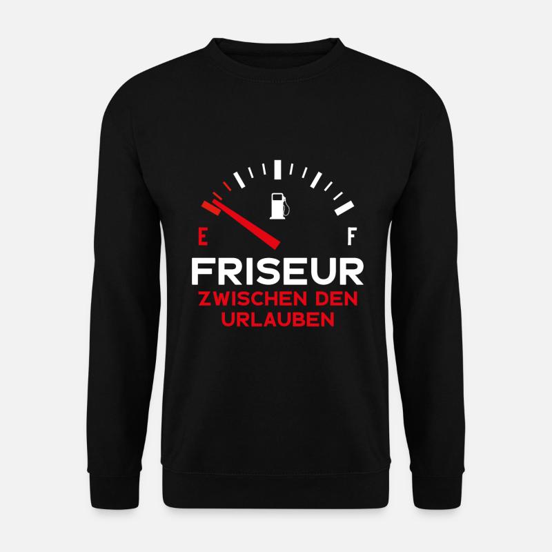 LUSTIG FRISEUR ZWISCHEN DEN URLAUBEN - Unisex Pullover - Schwarz