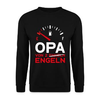 VATERTAG OPA VON 2 ENKELN ENGELN OPA - Unisex Pullover - Schwarz - Vorne - Alina (178cm) & Michal (187cm)