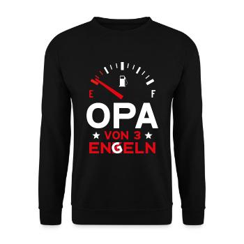 VATERTAG OPA VON 3 ENKELN OPA - Unisex Pullover - Schwarz - Vorne - Alina (178cm) & Michal (187cm)